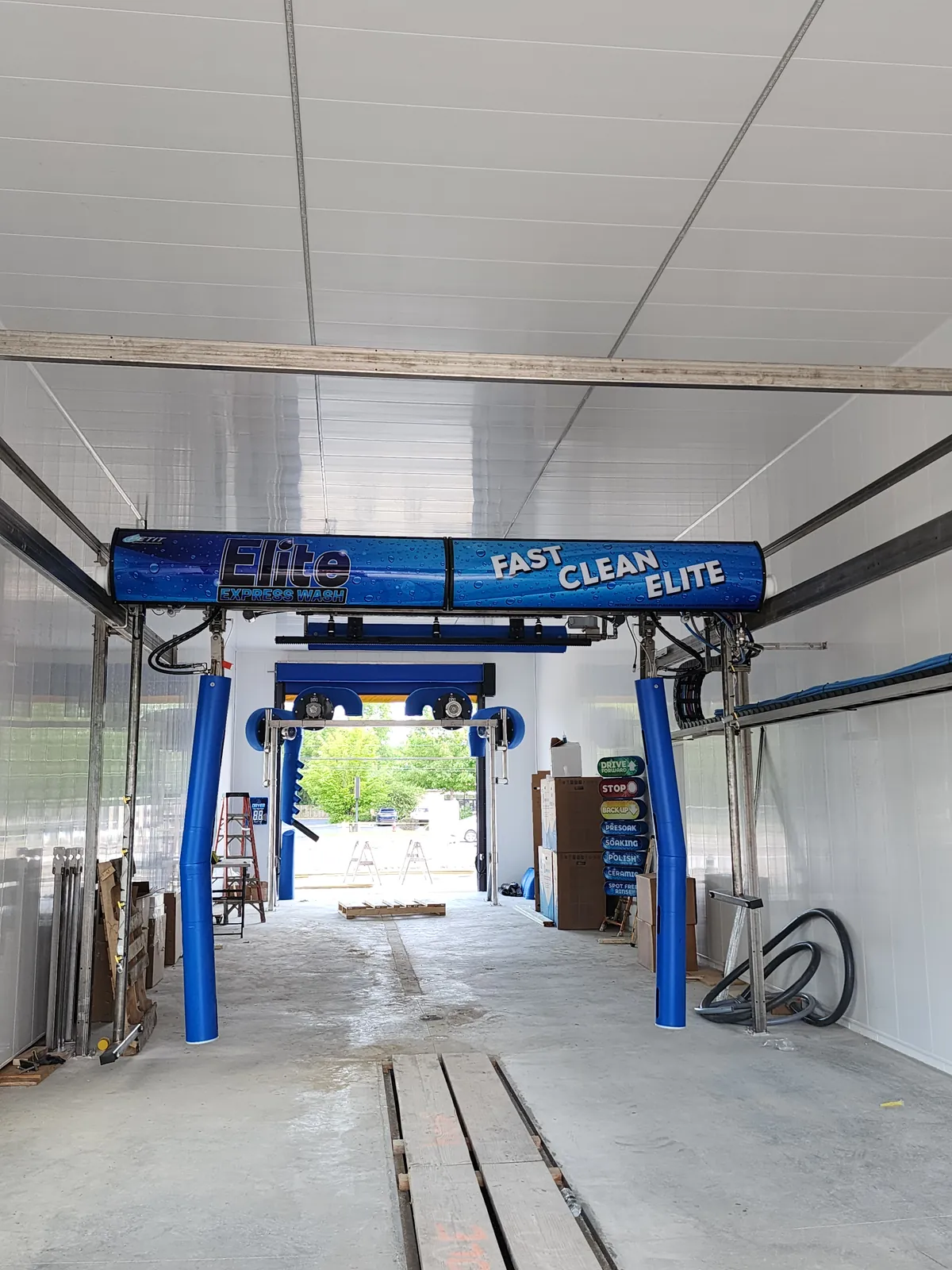 car wash tunnel equipment installation Thomas Township Michigan